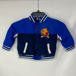 Vintage 90's Disney Winnie the Pooh Varsity Jacket Boys Zip Size 24 Months